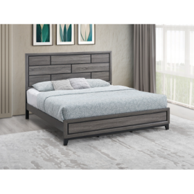 Glasgow G04305A-QB Queen Bed Mattress Not Included, Gray