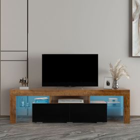 Living Room Furniture TV Stand Cabinet.Walnut; Black