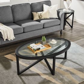 Modern simple glass coffee table