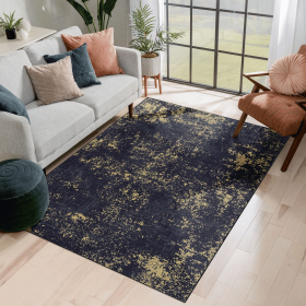 LOOM & LUXE 8x10 Area Rugs for Washable Rug, Low-Pile, Non-Slip, Non-Shedding, Foldable, Kid & Pet Friendly - Area Rugs for living room, bedroom