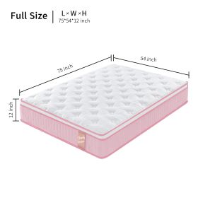 12 Inch Hybrid Mattress Individual Pocket Spring Memory Foam Cool Knitted Cover CertiPUR-US (Option: DL1101FULL)