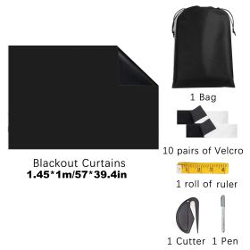 Black Blackout Shades  Blackout Blind Curtain For Window (Option: W13627262)