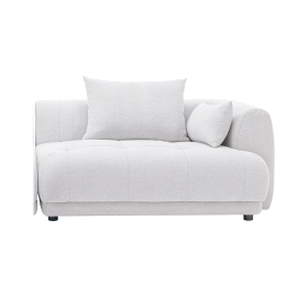 144  Sectional Couch Sofa With Ottoman,Soft Sofa Set With Ottoman For Home- Beige, Part Of Corner (Option: SideBeige)