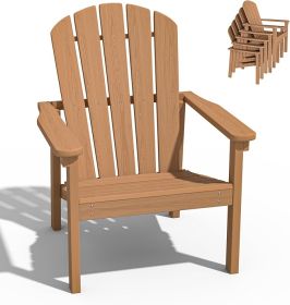 Stackable Adirondack Chairs (Option: Teak-2pack)