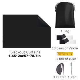 Black Blackout Shades  Blackout Blind Curtain For Window (Option: W13627263)