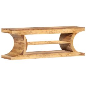 TV Stand 46.5"x11.8"x15.7" Solid Wood Sheesham (Color: Brown)