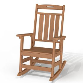 HDPE-Plastic-Outdoor-Rocking-Chair (Option: Teak-1pack)